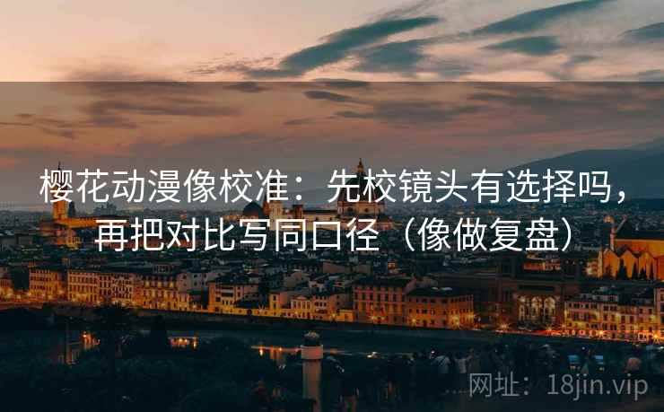樱花动漫像校准：先校镜头有选择吗，再把对比写同口径（像做复盘）  第2张